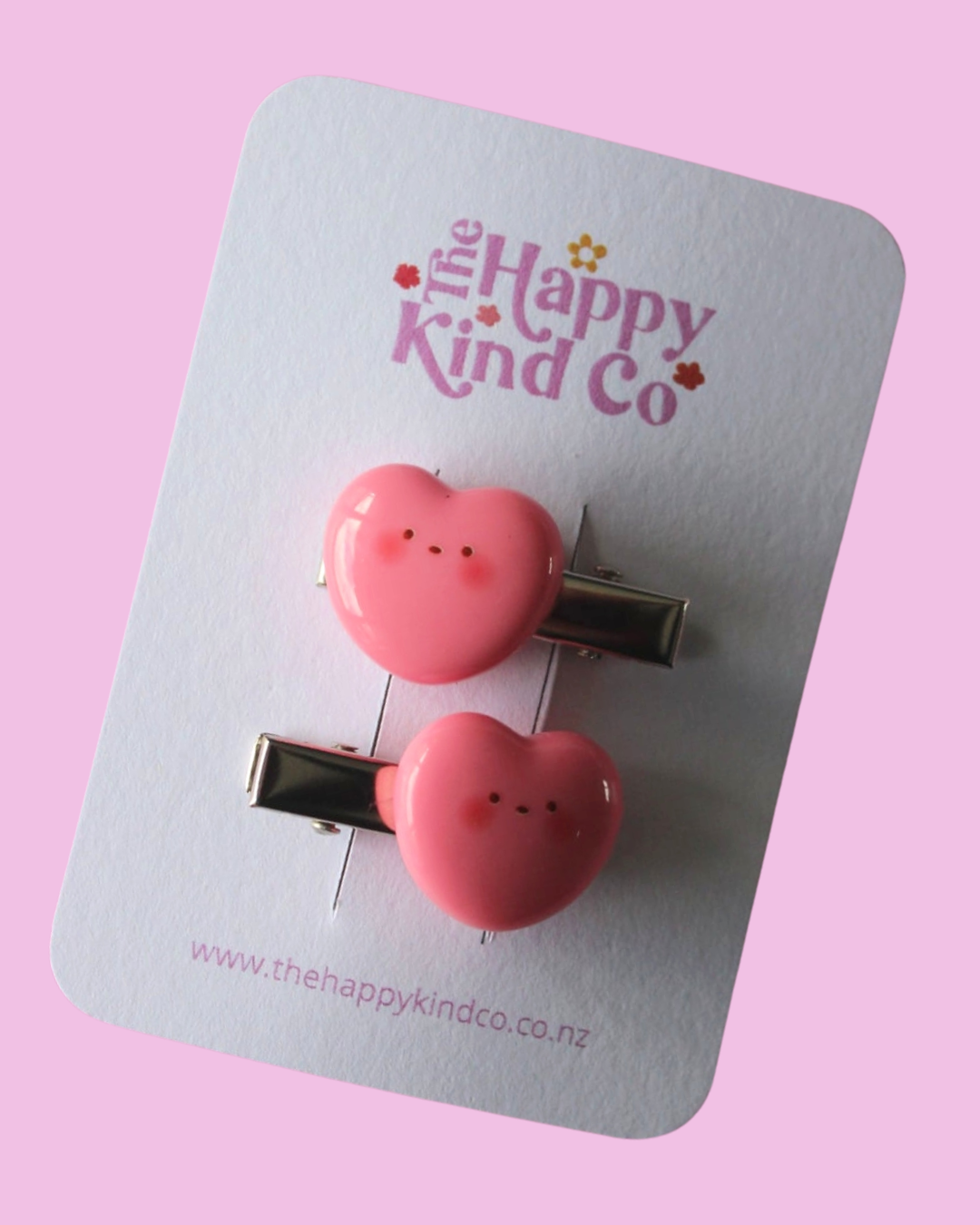 Happy Bubble Heart Clips