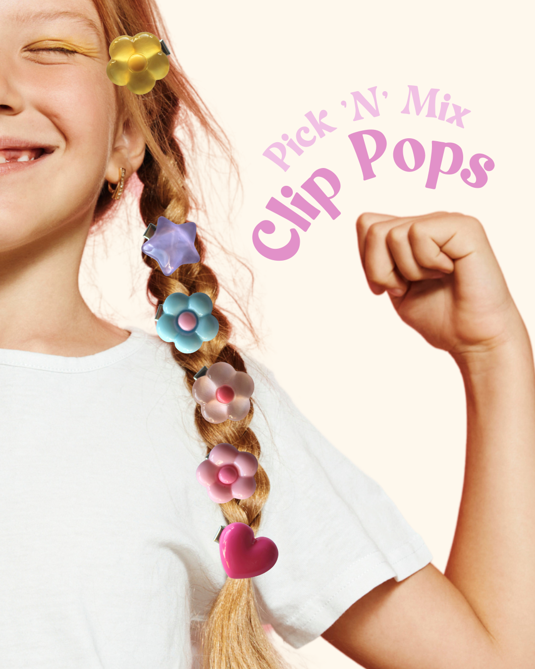 Sunshine Glitter Star Clip Pop