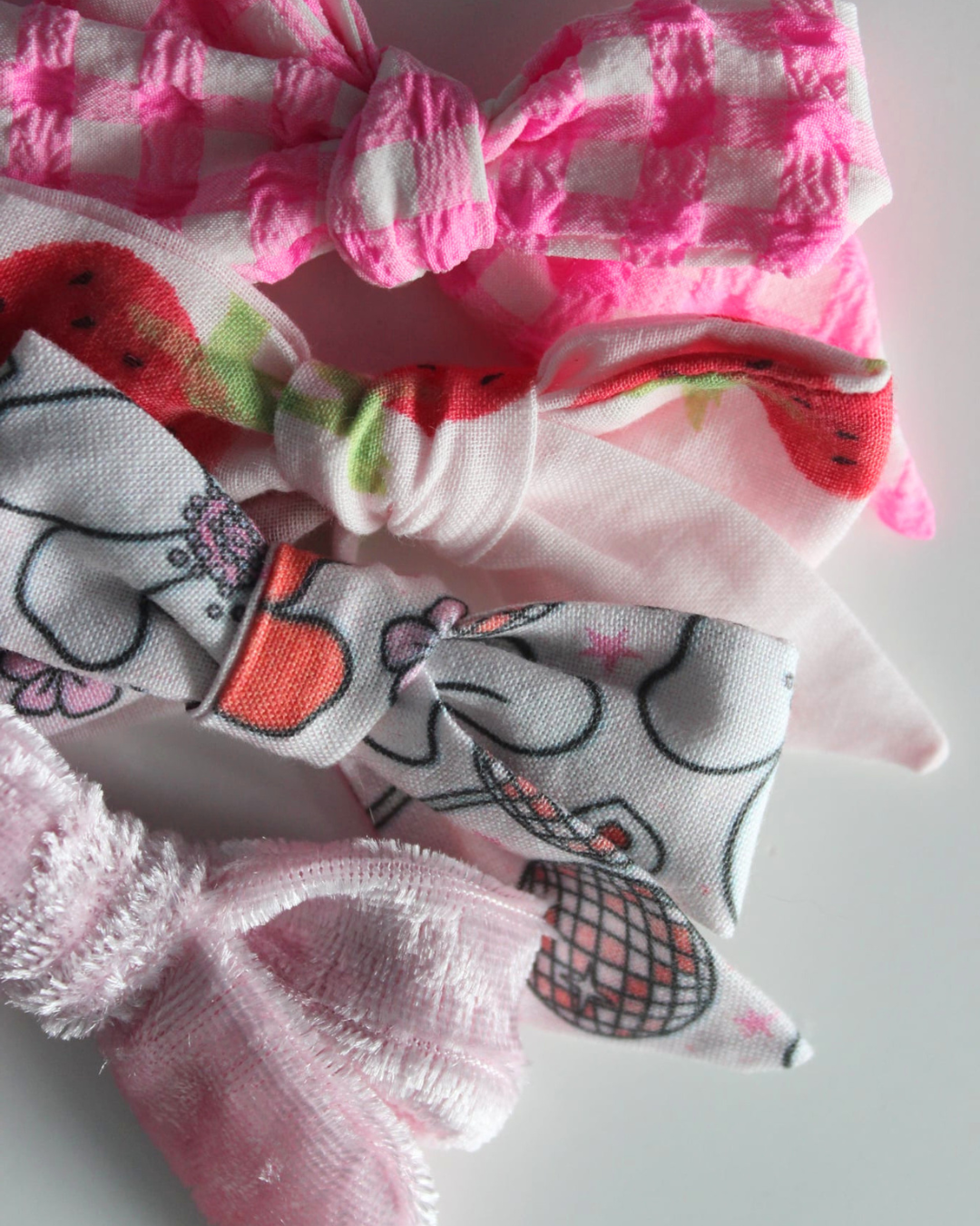 Pink Gingham Seersucker Victoria Bow