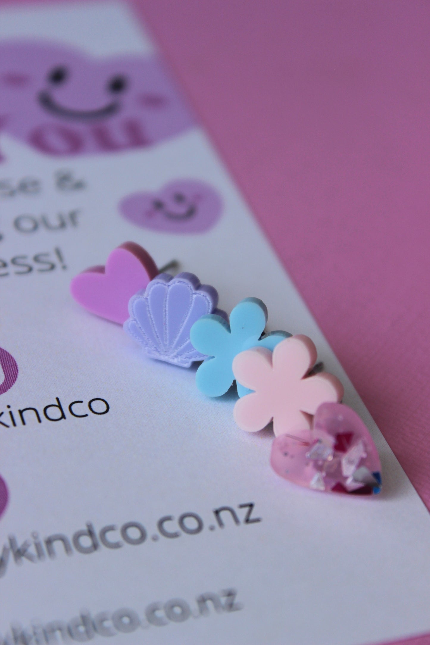 Purple Clam Earrings