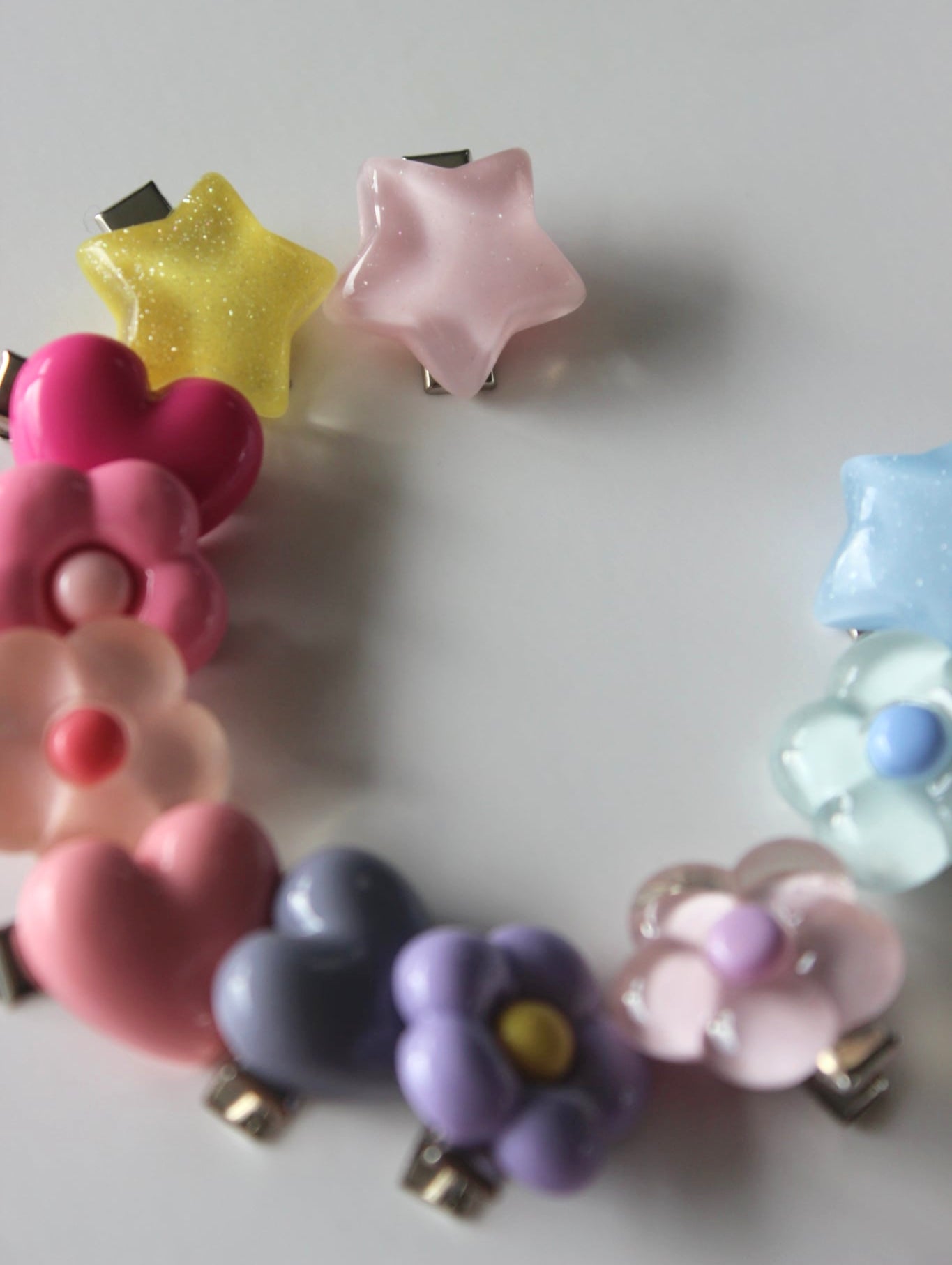 Candyfloss Glitter Star Clip Pop