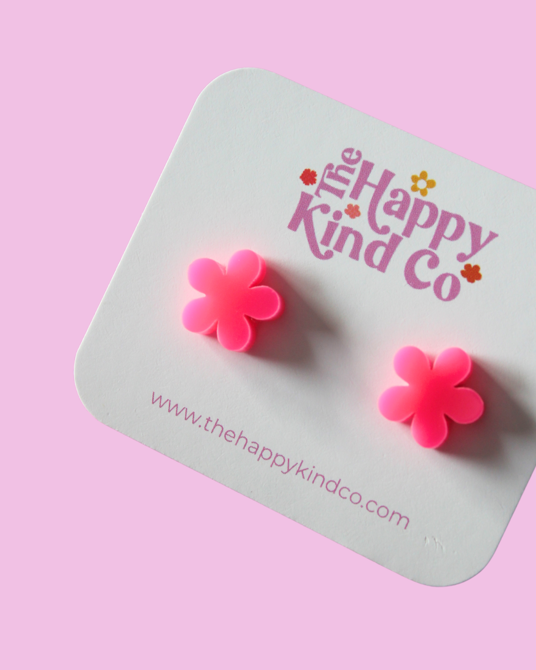Candy Pink Flower Earrings