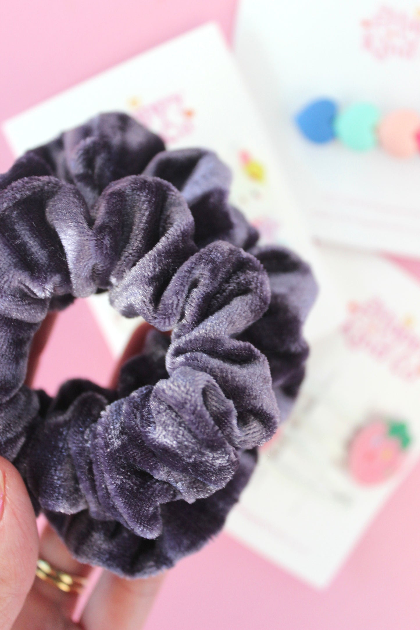 Deluxe Plum Velvet Scrunchie