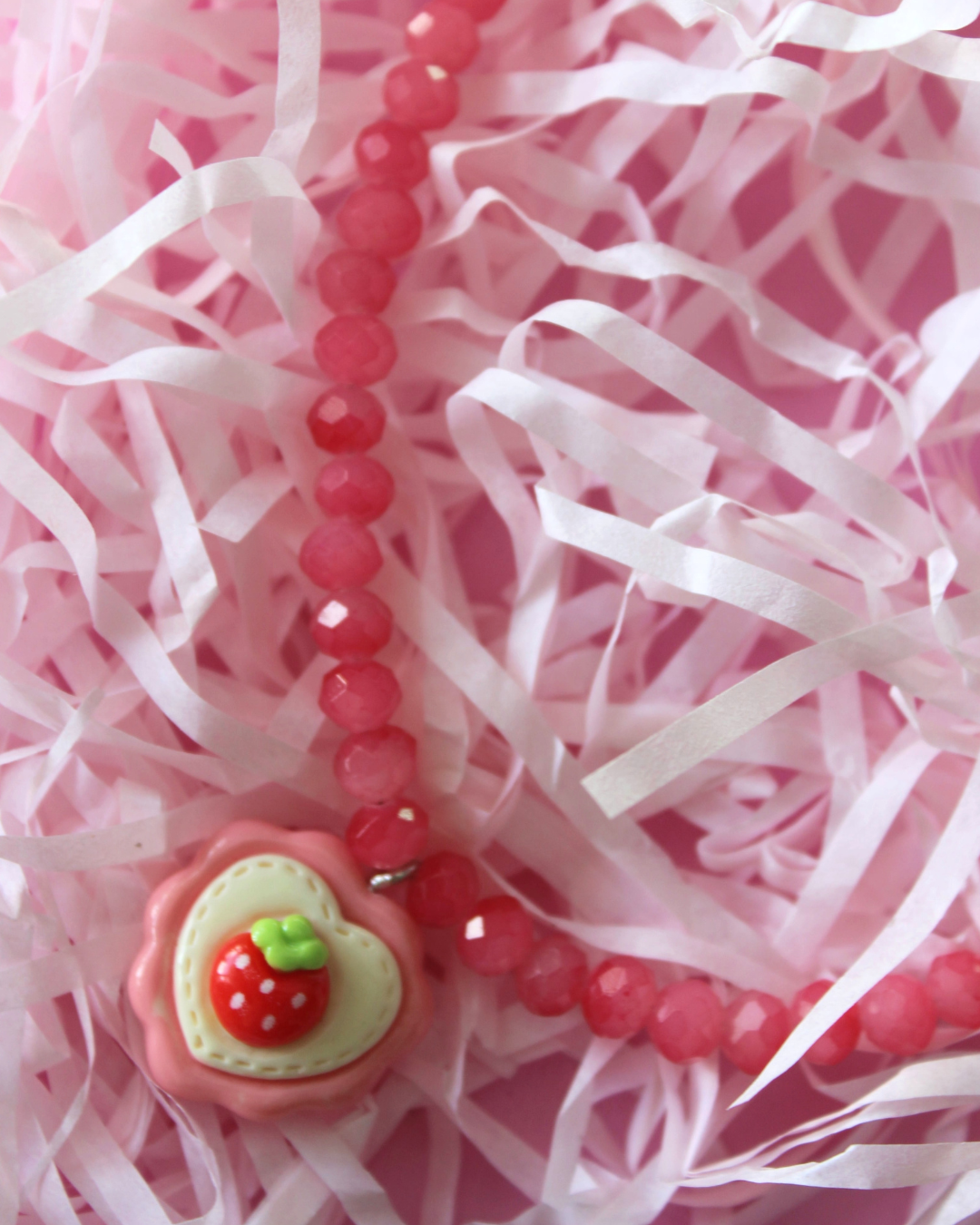 Shimmering Berry Shortcake Necklace