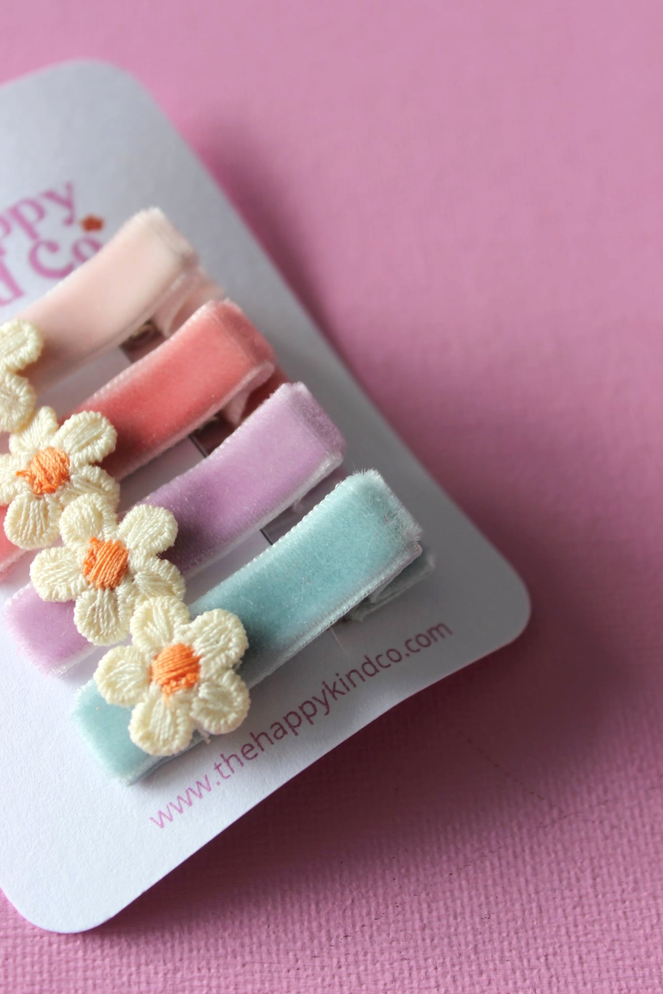 Velvet Daisy Clips - Dreamy Pastels