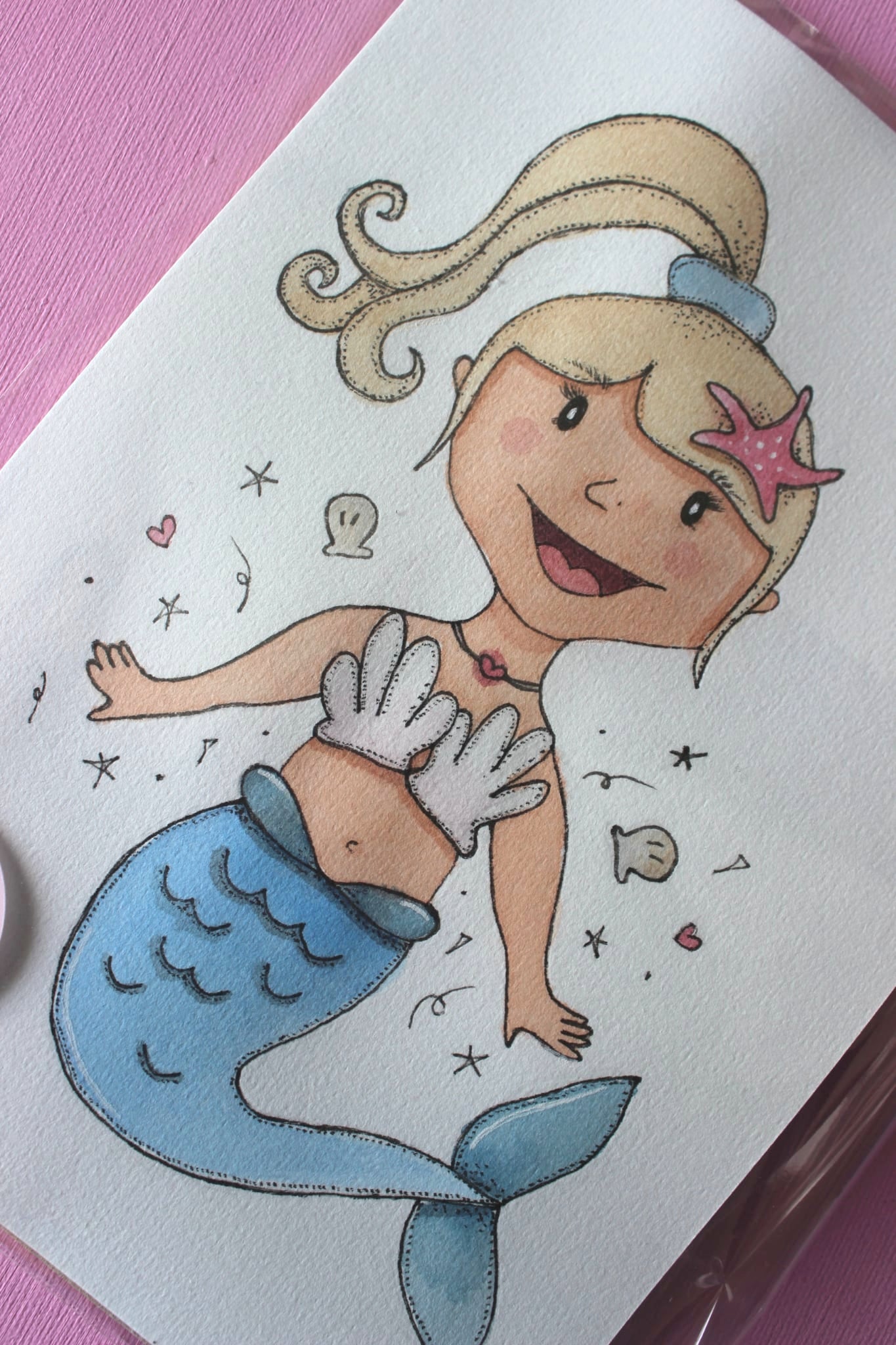 A5 Mini Mermaid Portrait