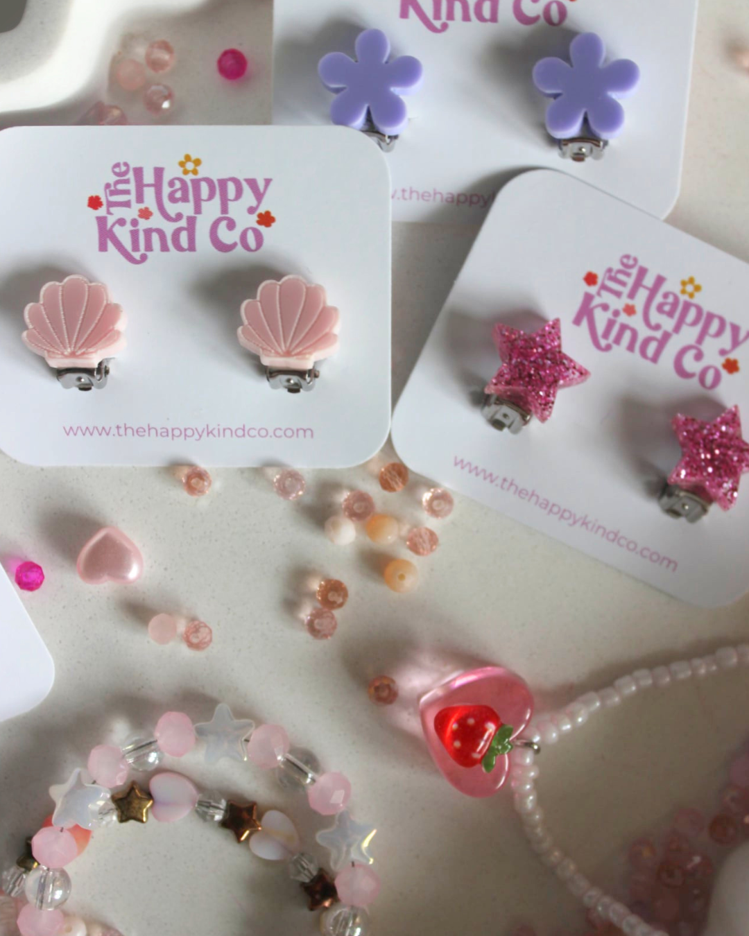 Lilac Daisy Clip-On Earrings