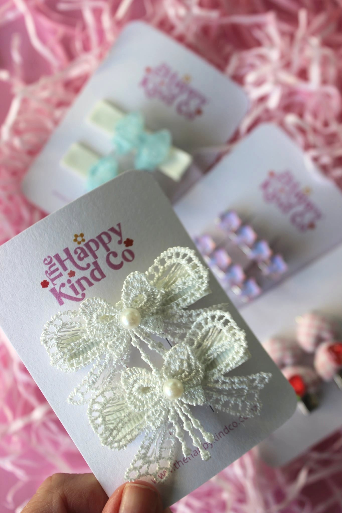Lacey Pearl Bow Clips