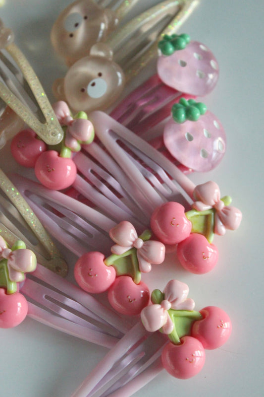 Cheerful Cherry Snap Clips