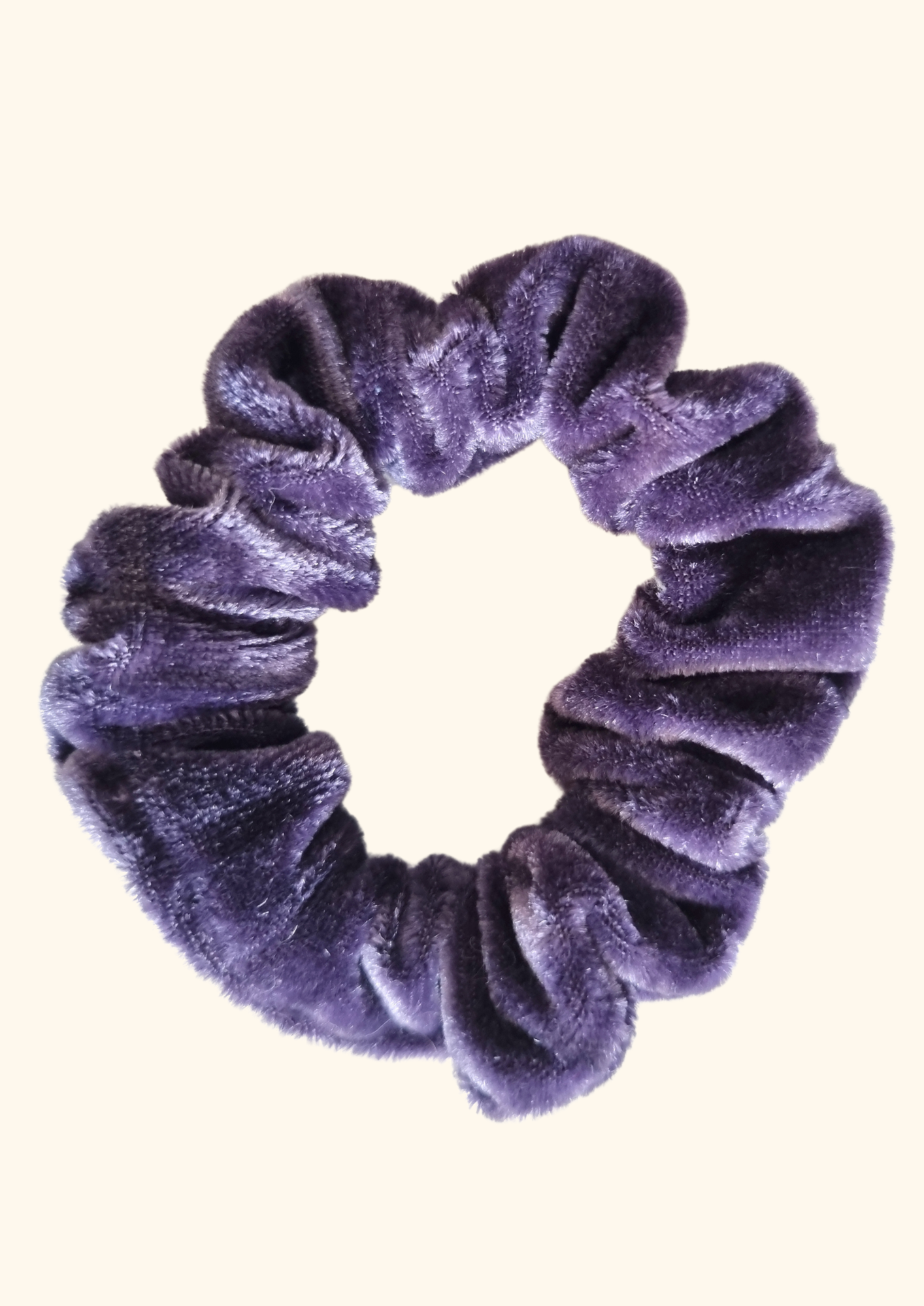 Deluxe Plum Velvet Toddler Scrunchie