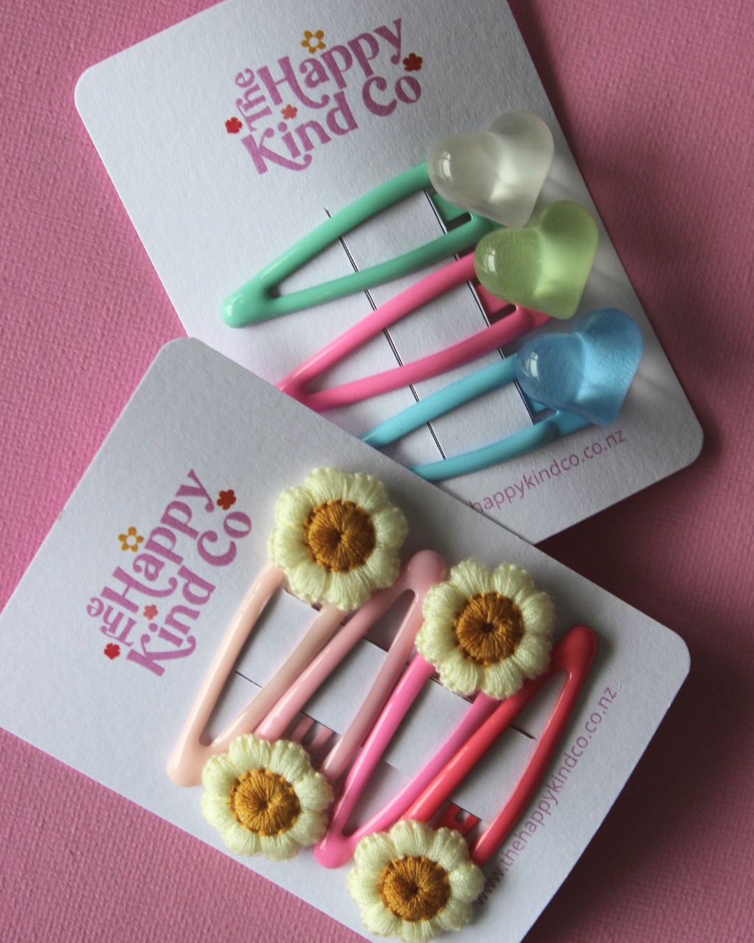 Retro Flower Combo Clips - Dreamy Pinks