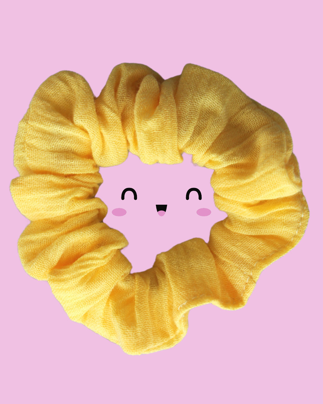 Sunshine Yellow Cheesecloth Toddler Scrunchie