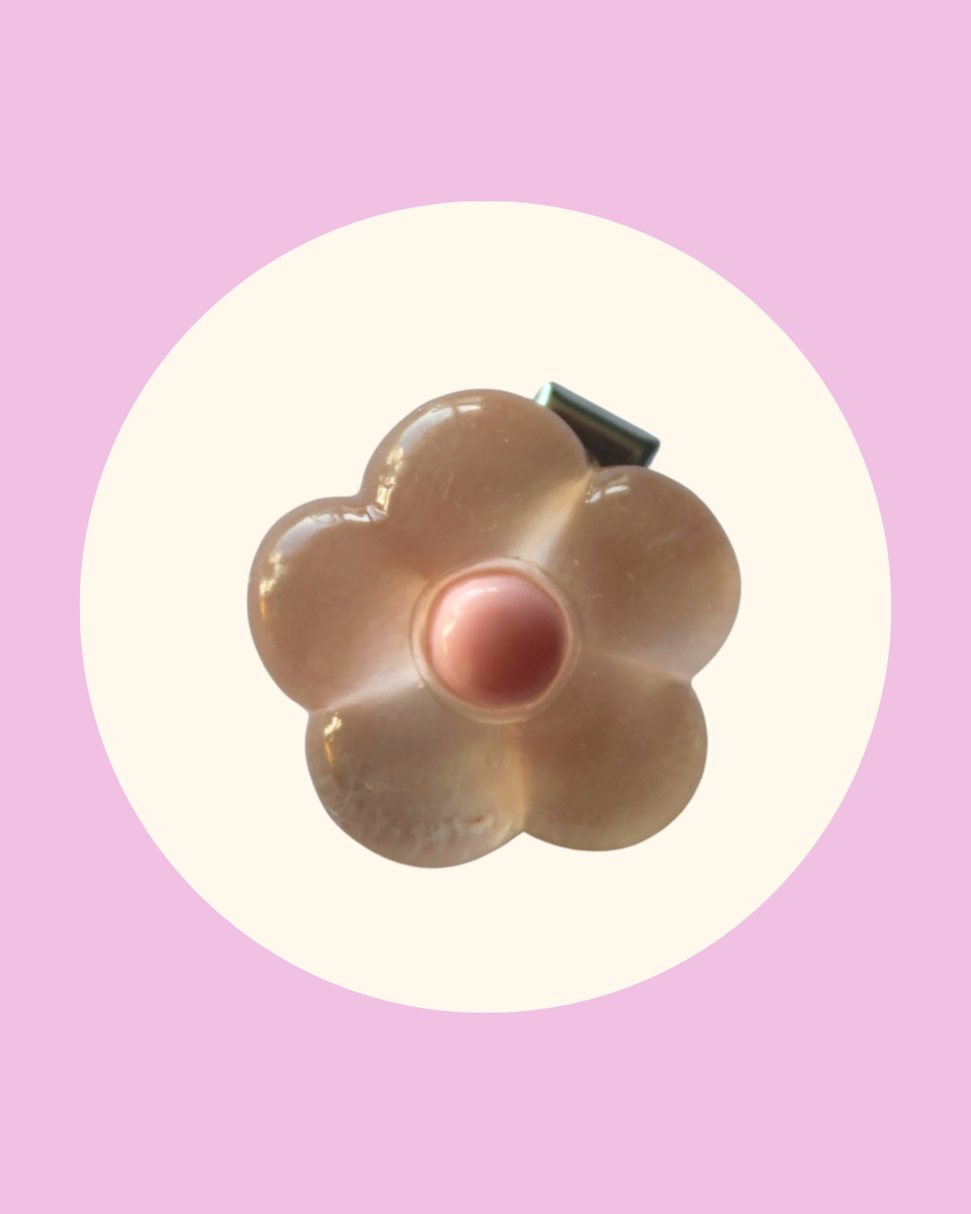 Peach Jelly Flower Clip Pop
