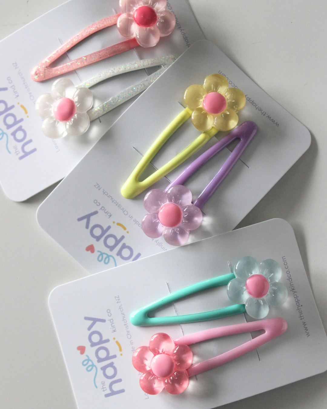 Watermelon Jelly Flower Snap Clips