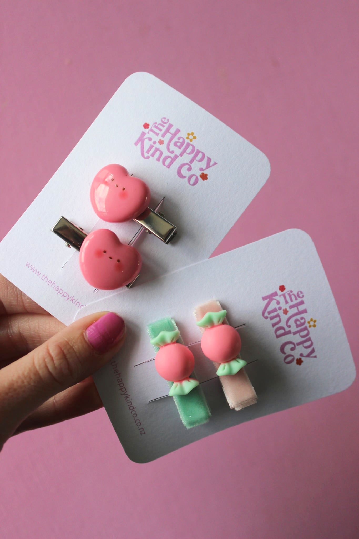 Happy Bubble Heart Clips