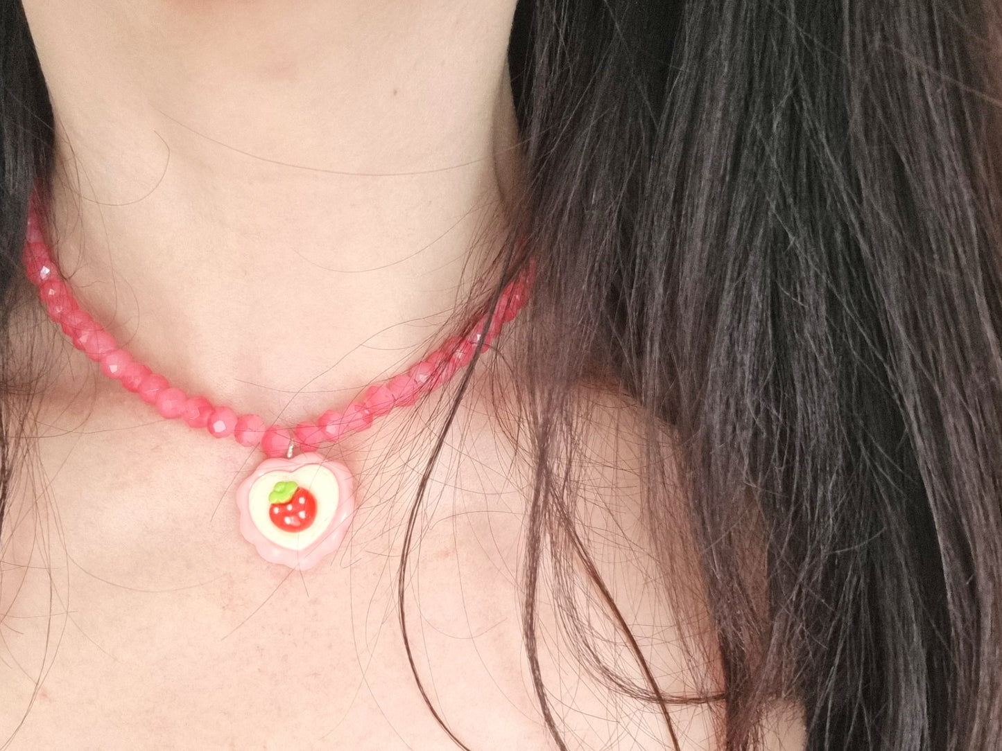 Shimmering Berry Shortcake Necklace