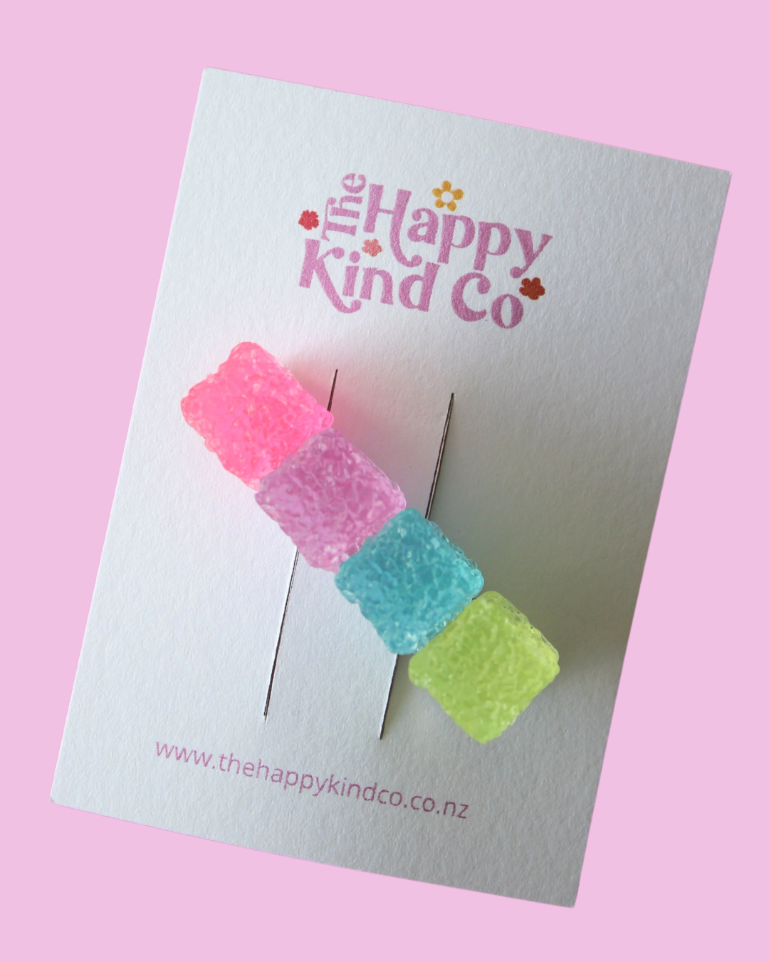 Rainbow Sugar Cube Statement Clip