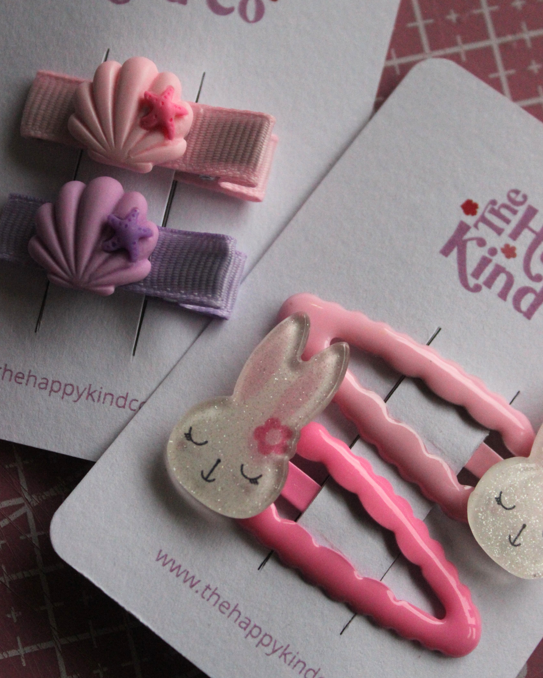 Wavy Bunny Clips - Cupcake