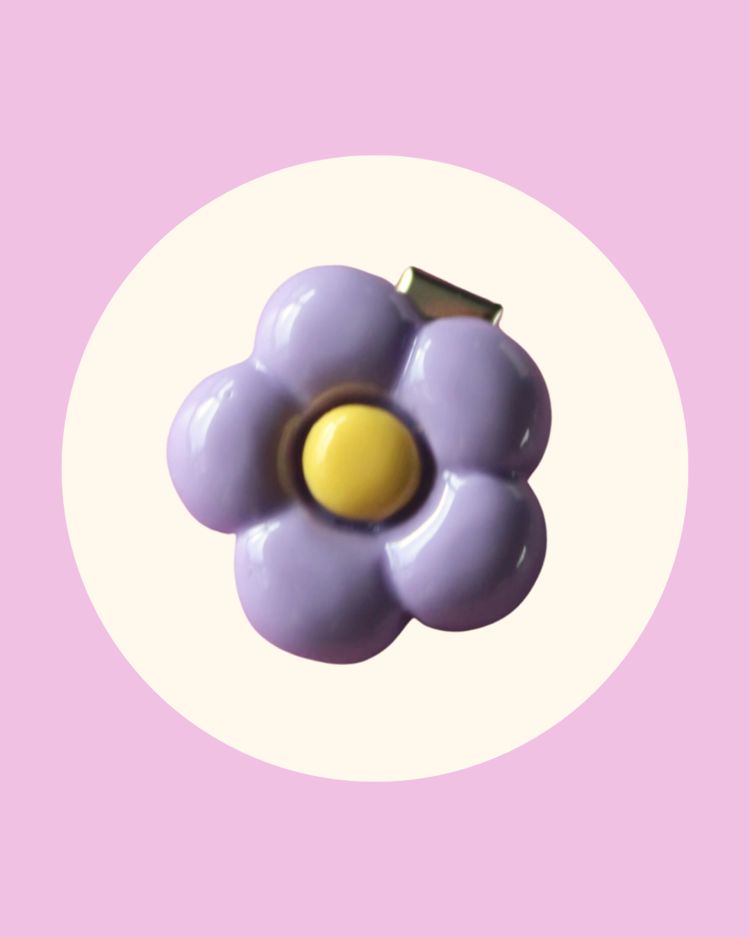 Poppin' Purple Flower Clip Pop