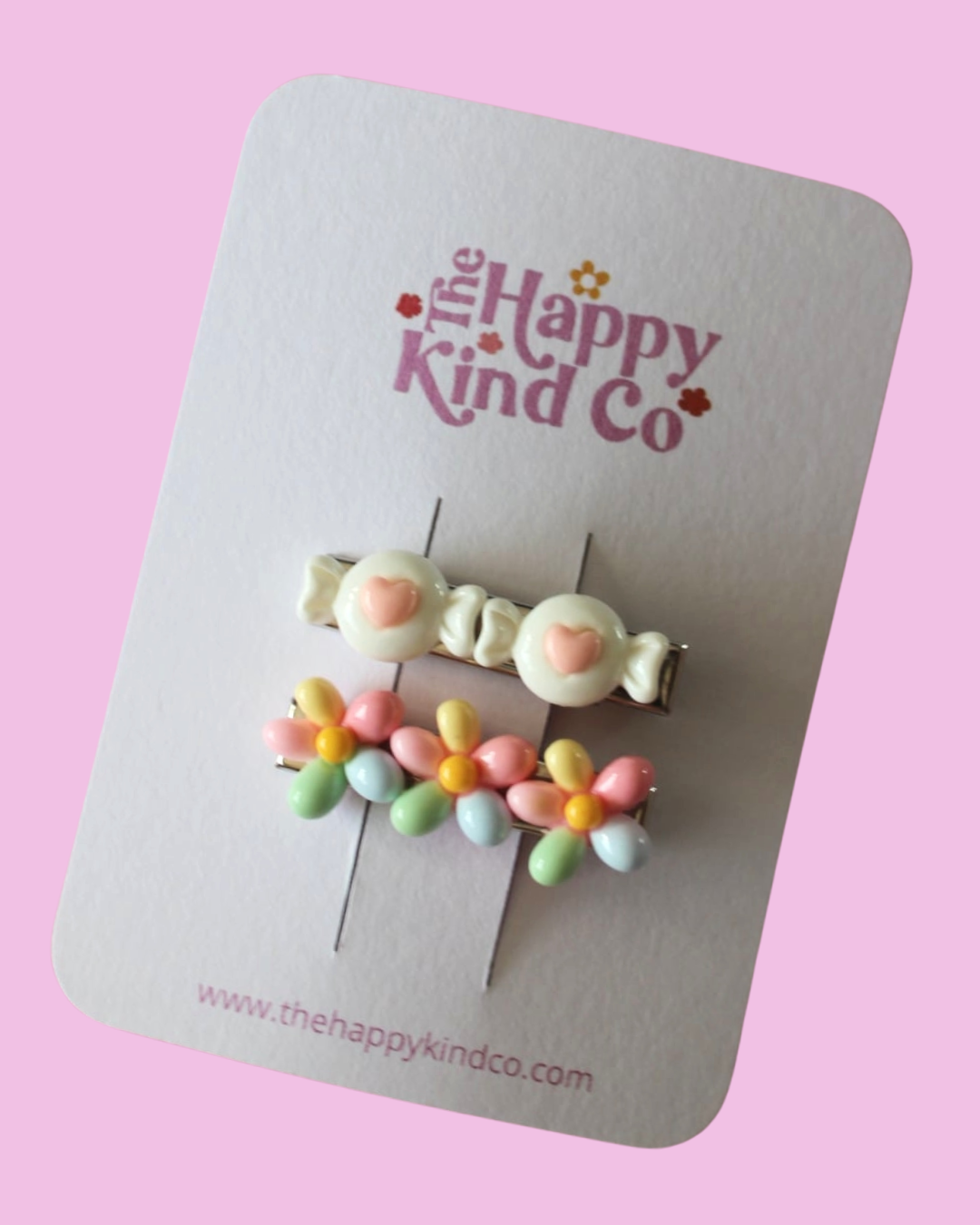 Candy Flower Contrast Clips