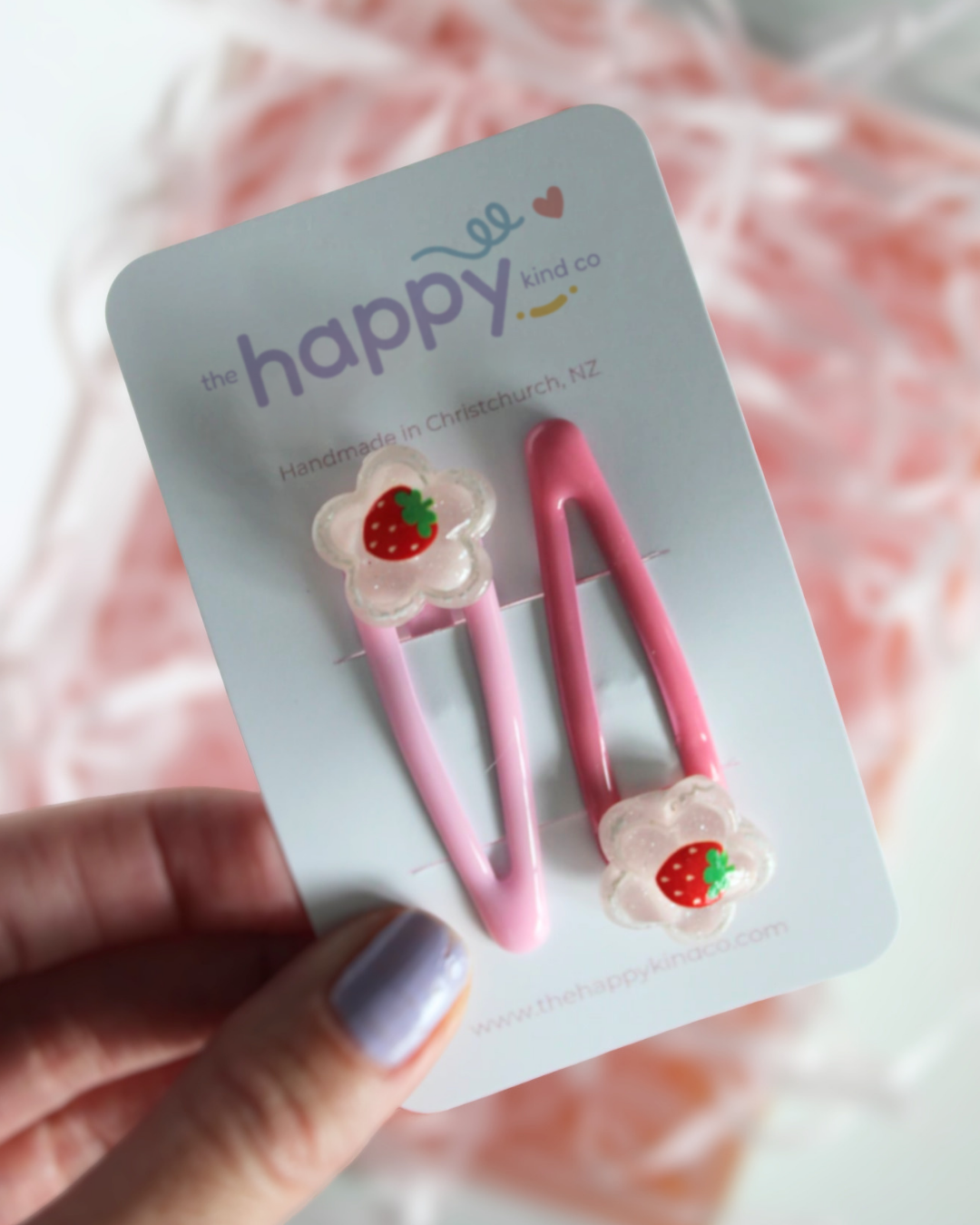 Contrast Sugar Berry Snap Clips