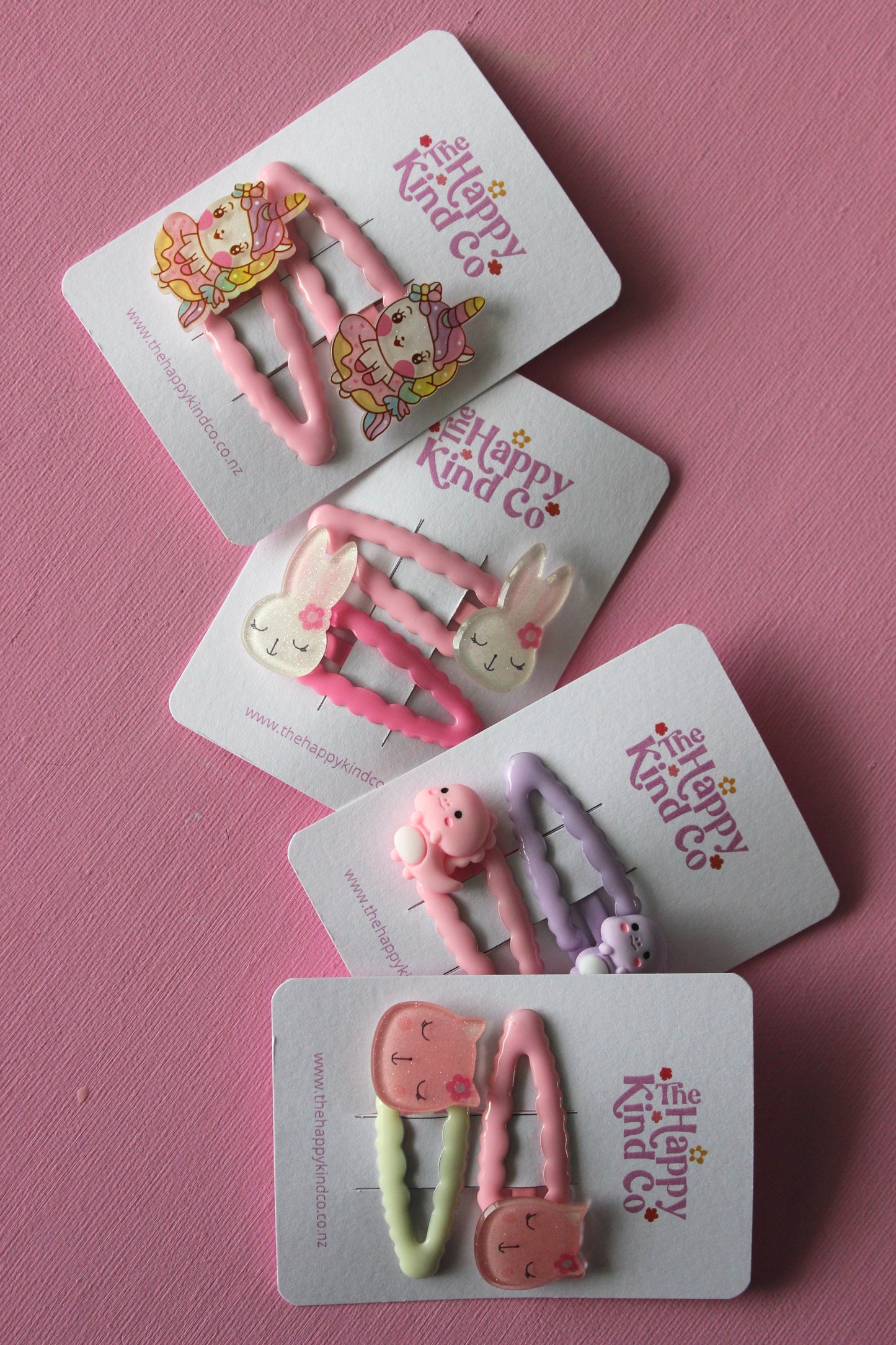 Wavy Bunny Clips - Cupcake
