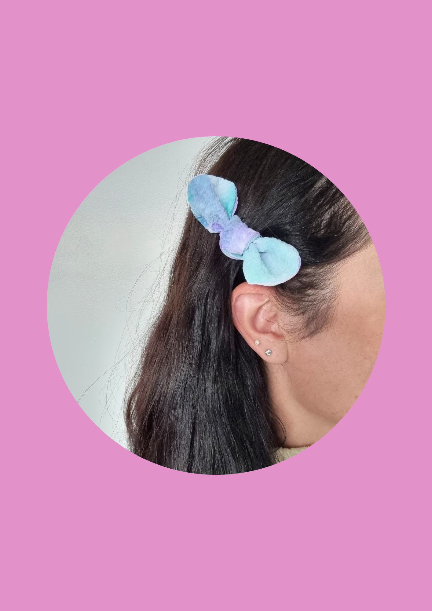 Bubblegum Tie Dye Twist Bow