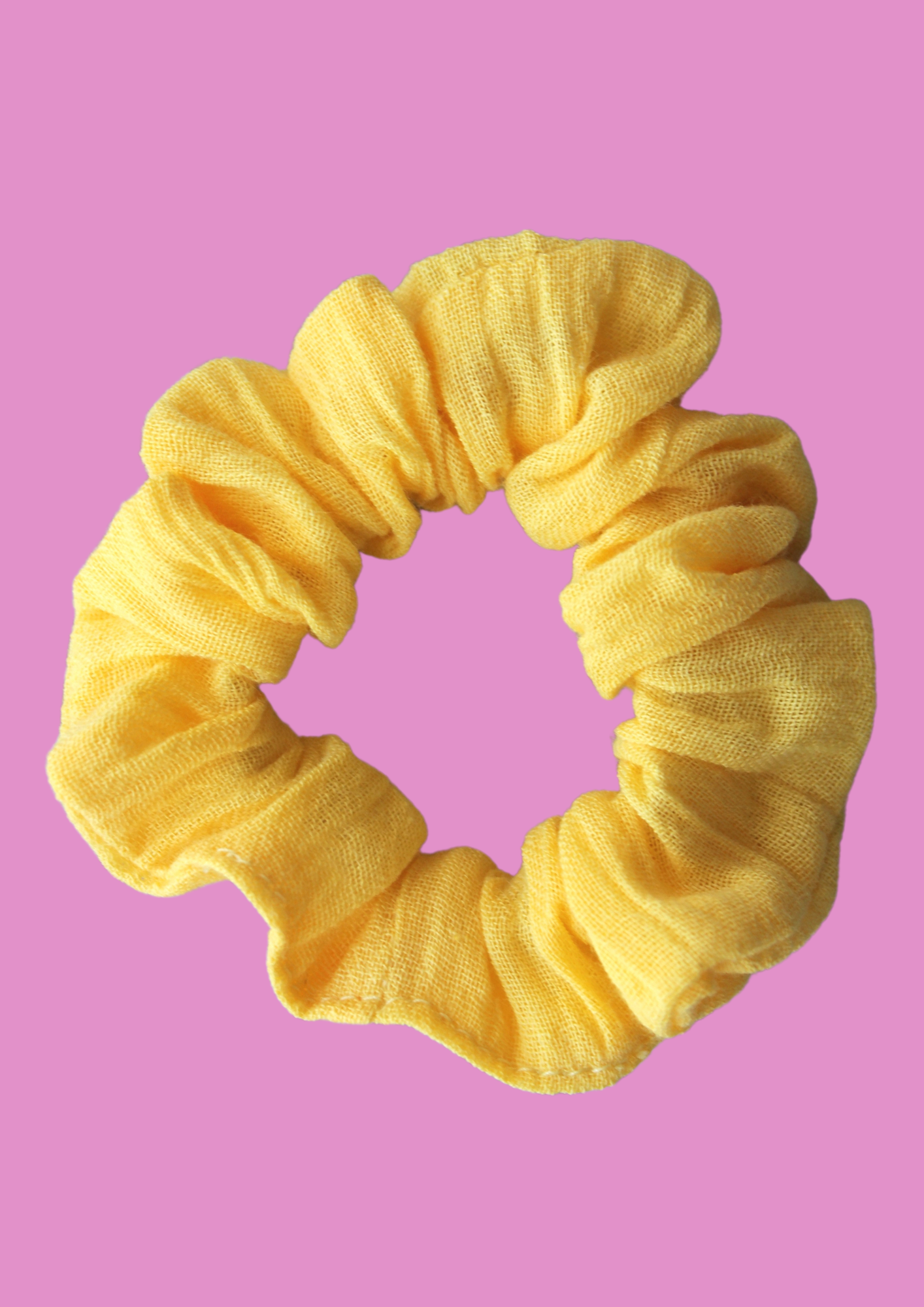 Sunshine Yellow Cheesecloth Toddler Scrunchie
