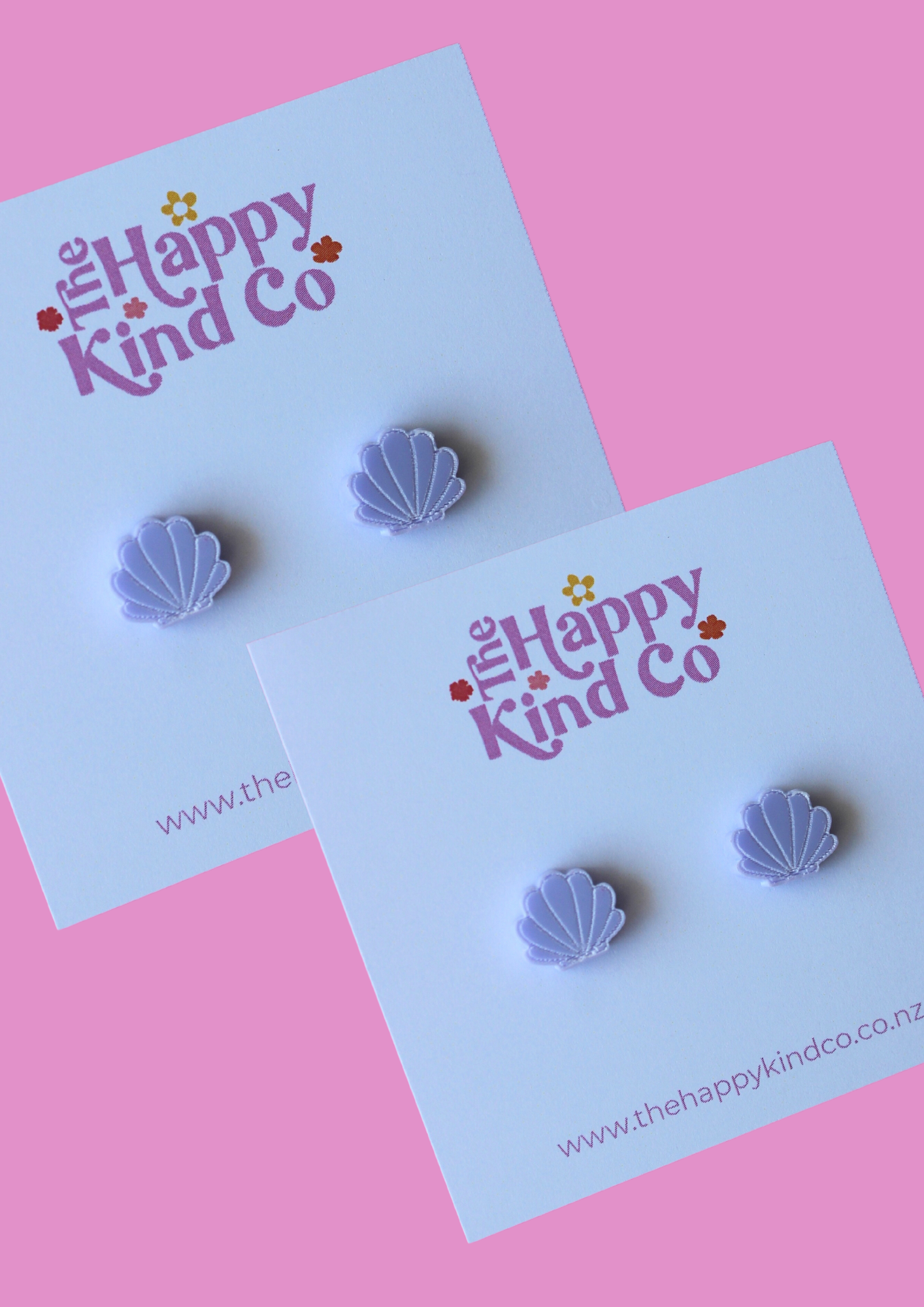 Purple Clam Earrings