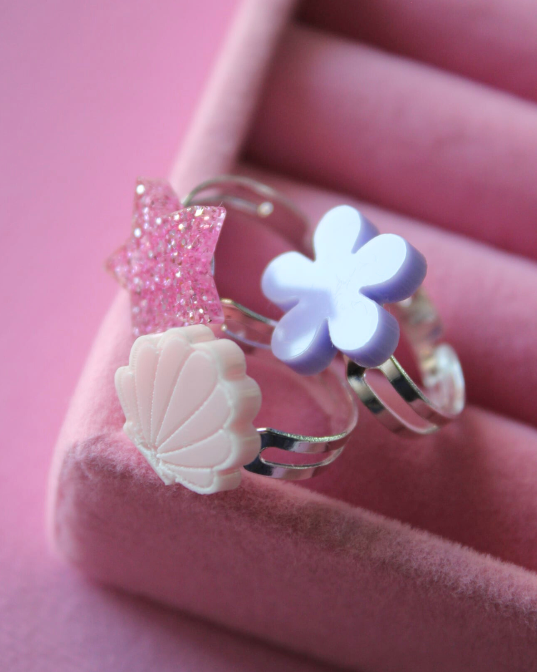 Pink Shell Statement Ring