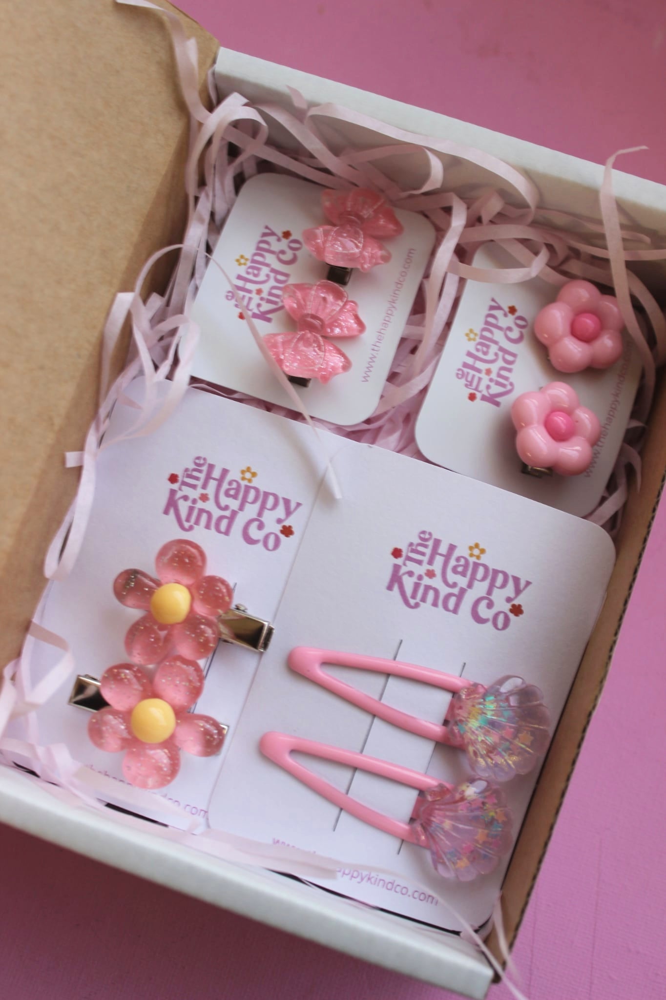 Baby Pink Shimmer Shell Clips