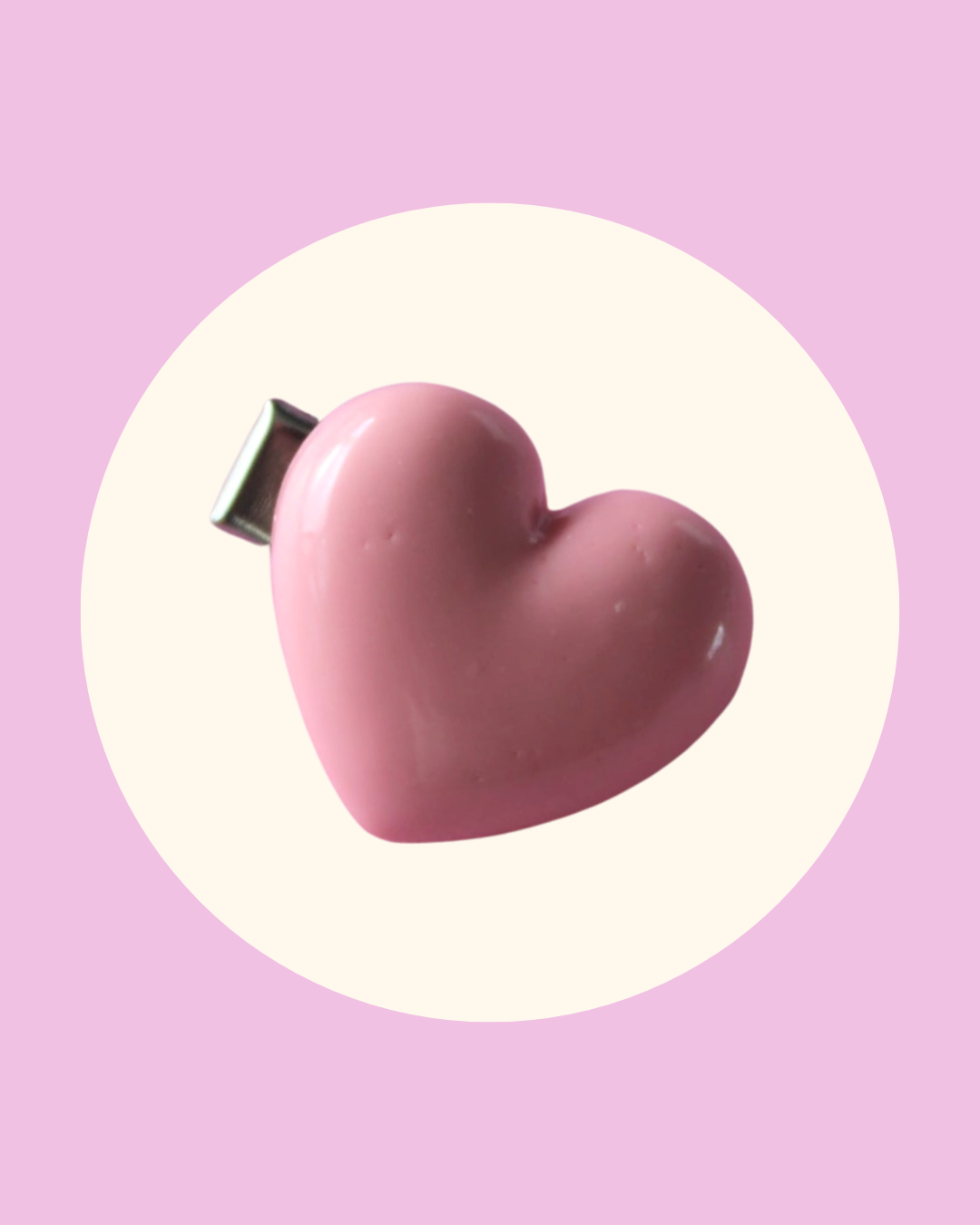 Blush Bubble Heart Clip Pop