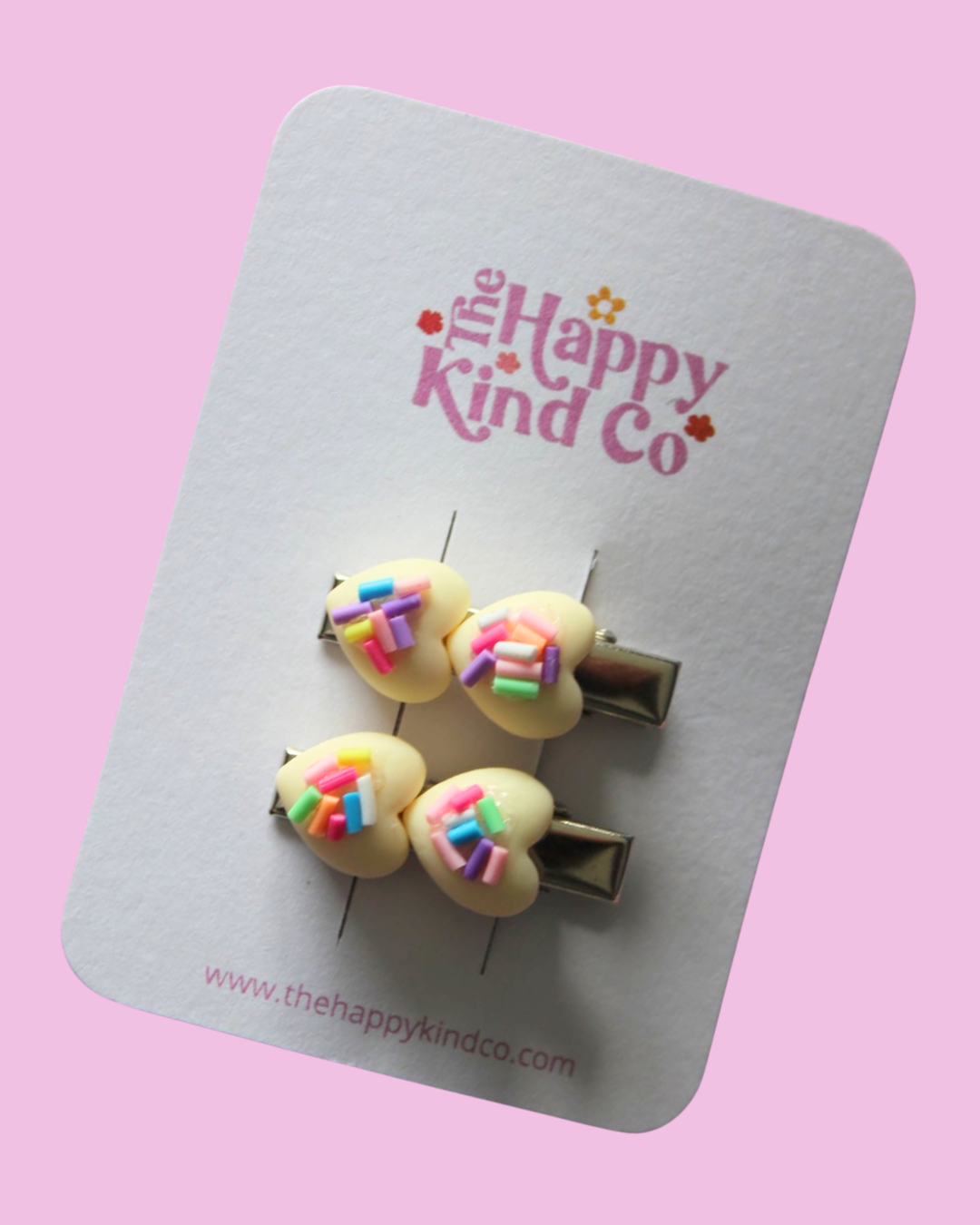 Heart Stopper Toddler Clips - Sprinkle Frosting