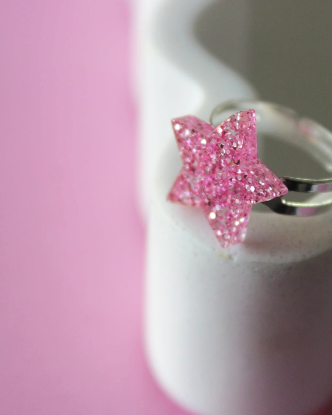Glitter Star Statement Ring