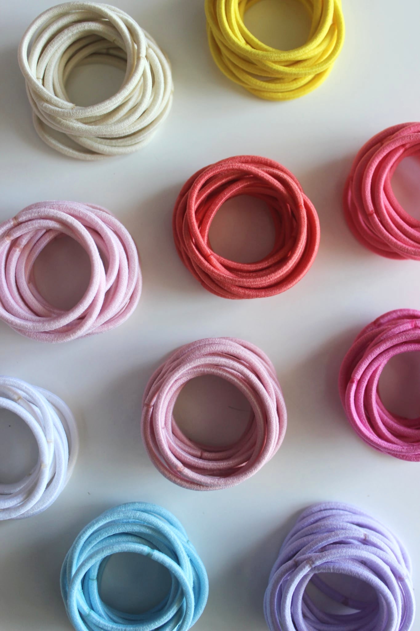 Thick Hair Ties 15 Pk - Snow