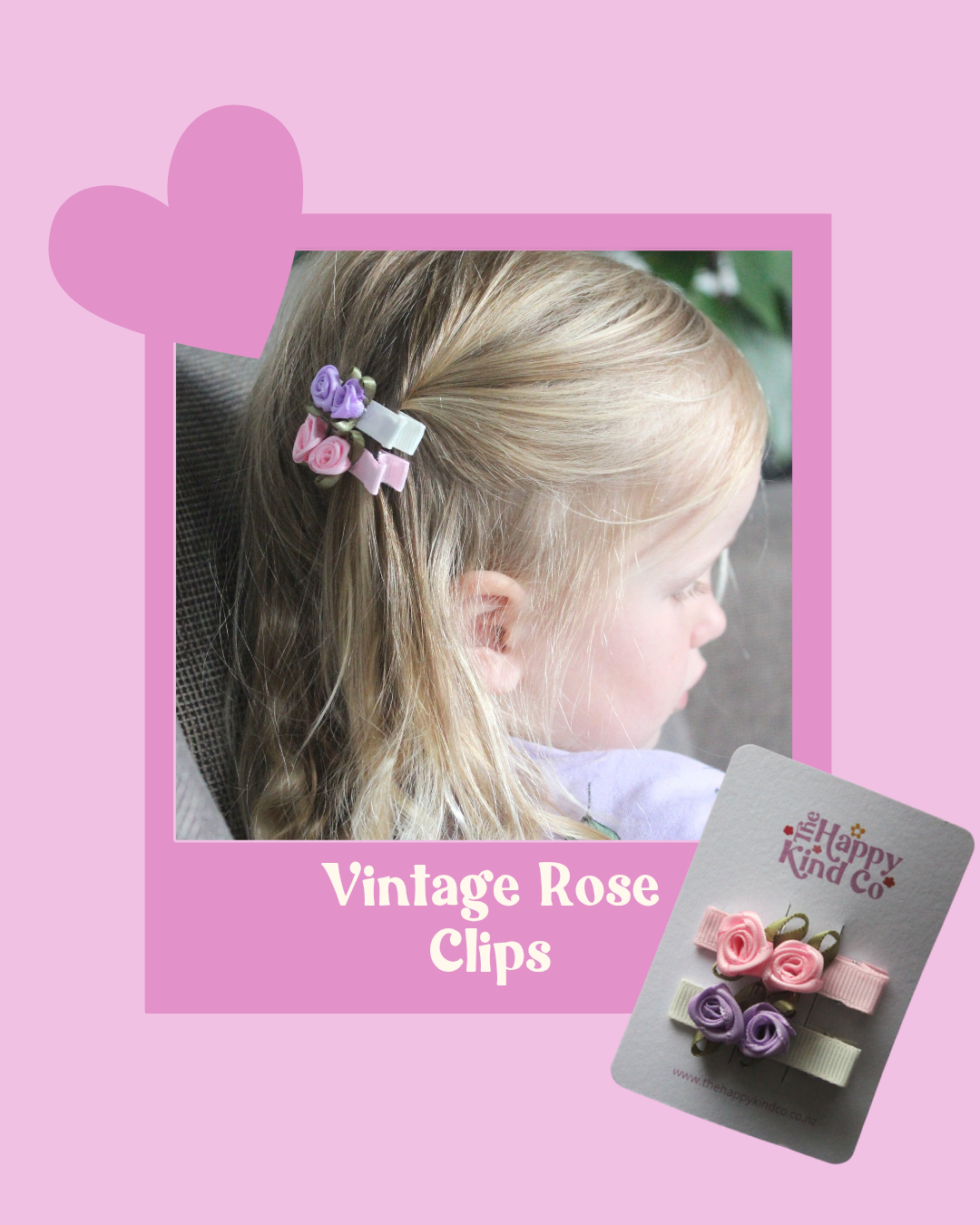 Vintage Rose Clips