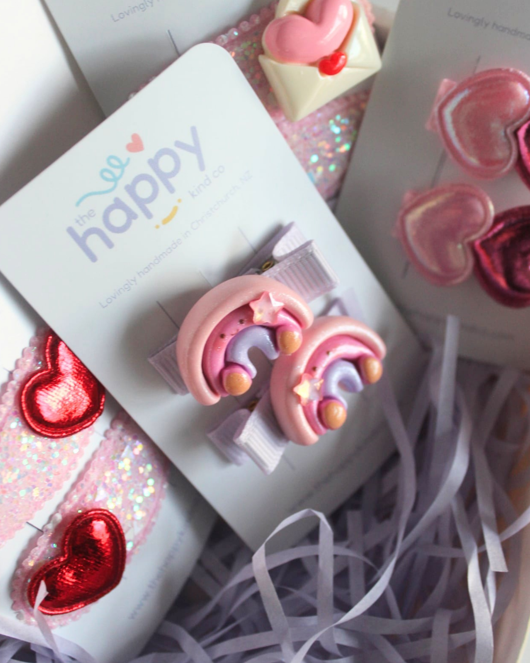 Ruby Heart Glitter Snaps