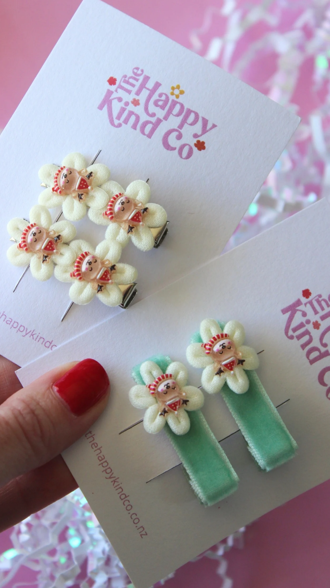 Minty Reindeer Clips