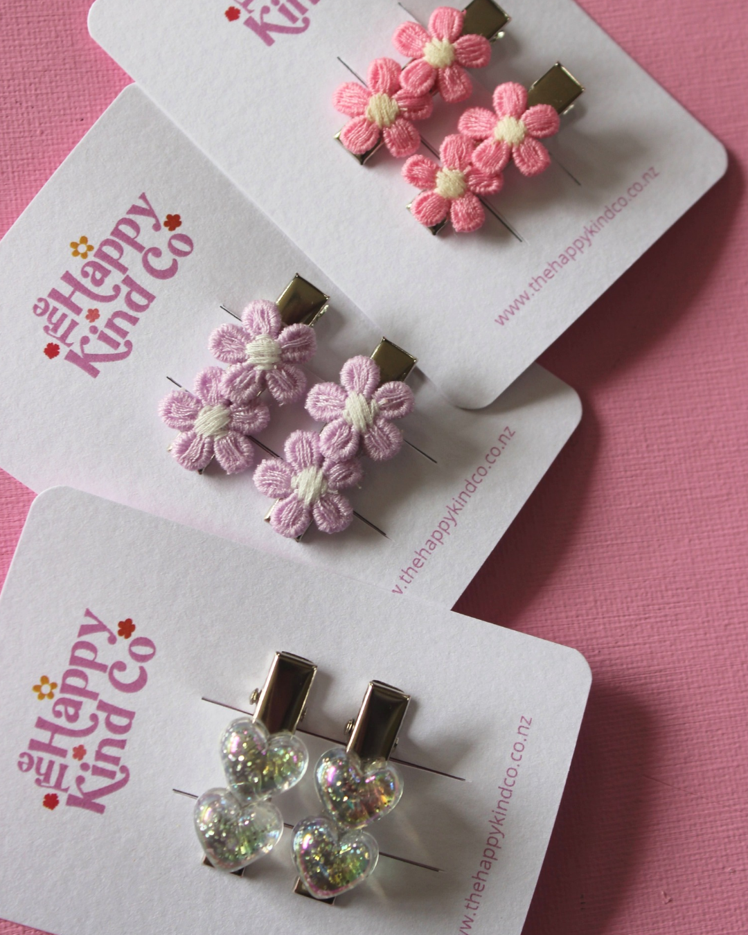 Blush Pink Dainty Daisy Clips
