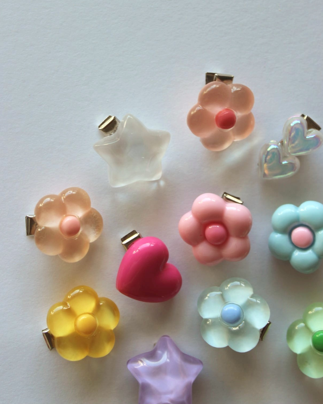 Lime Jelly Flower Clip Pop