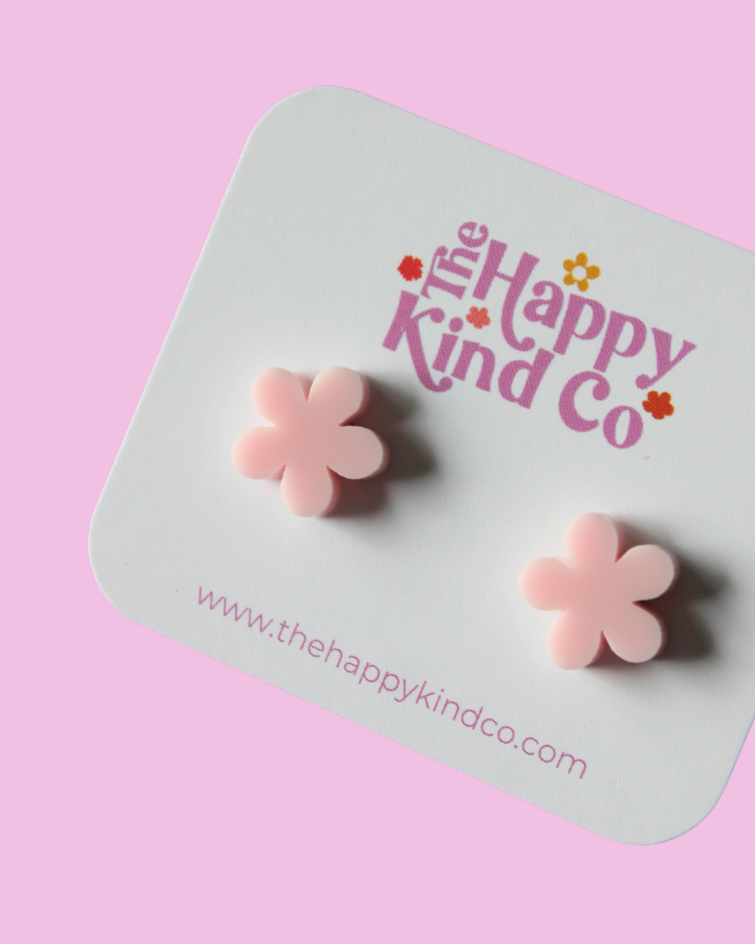 Pink Flower Power Earrings