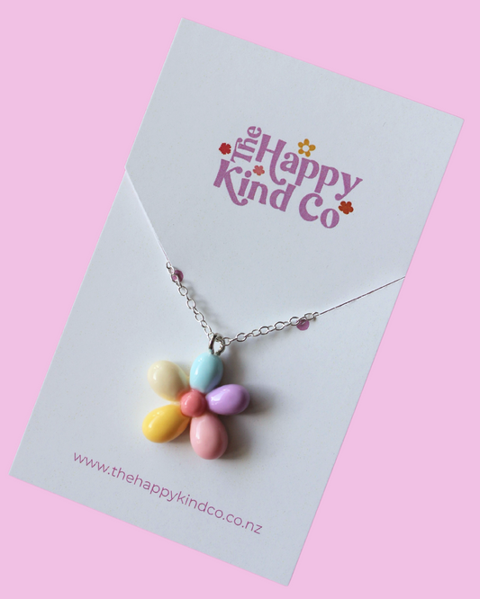 Rainbow Flower Necklace