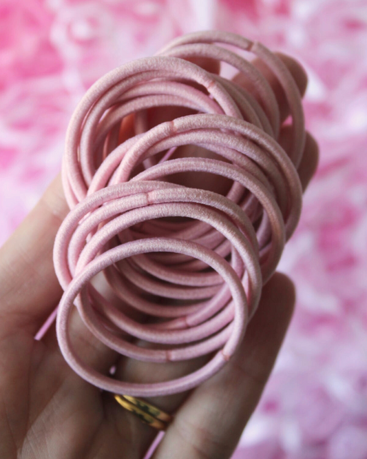 Thick Hair Ties 15 Pk - Blush