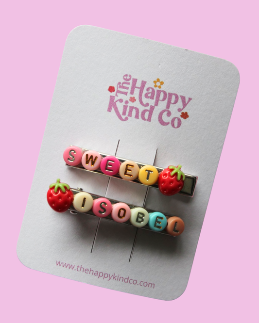 Strawberry Name Clips