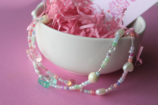 Beach Babe Necklace Aqua