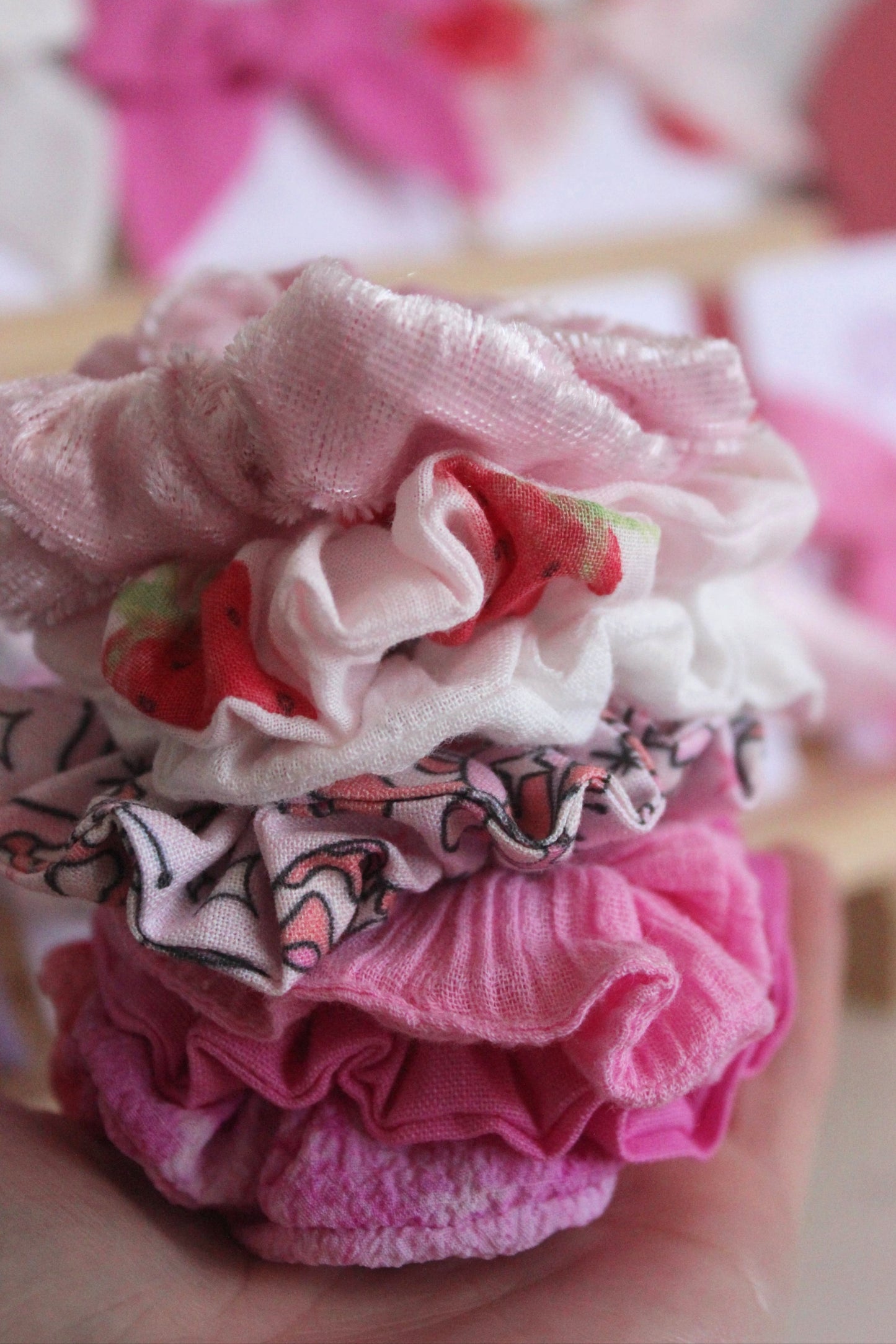 Strawberries 'n' Cream Toddler Scrunchie