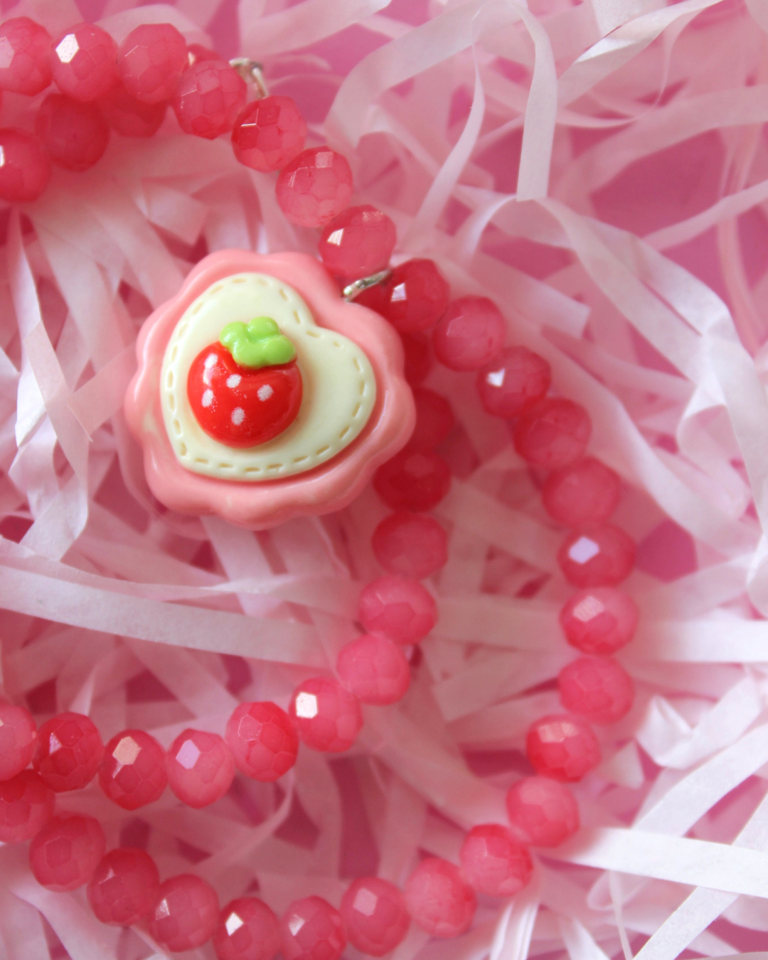 Shimmering Berry Shortcake Necklace