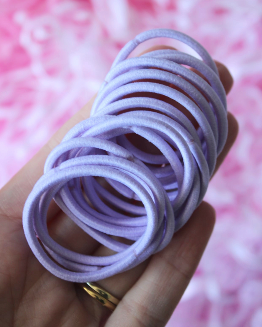 Thick Hair Ties 15 Pk - Lavender