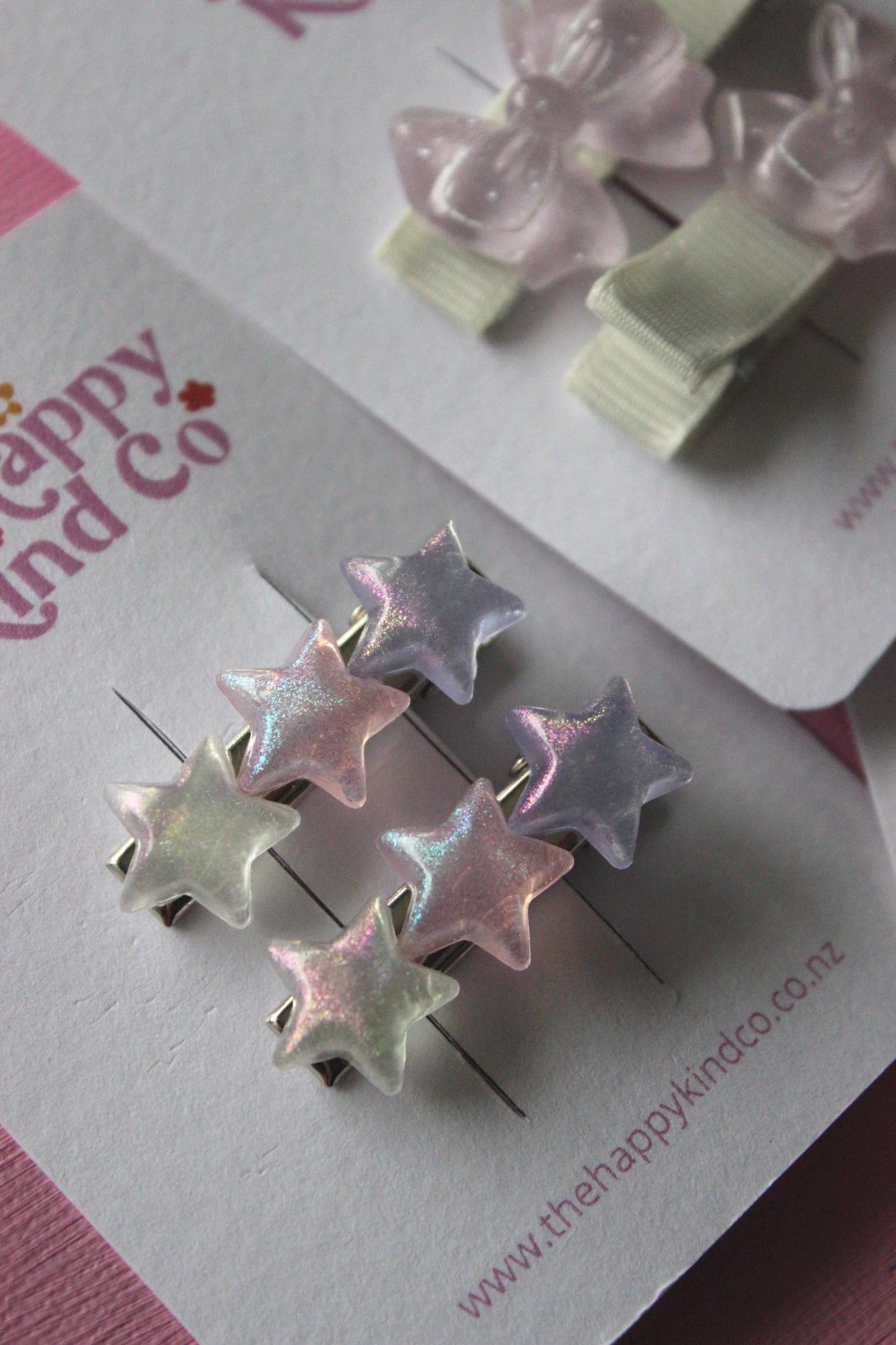 Dreamy Violet Ballet Bow Clips