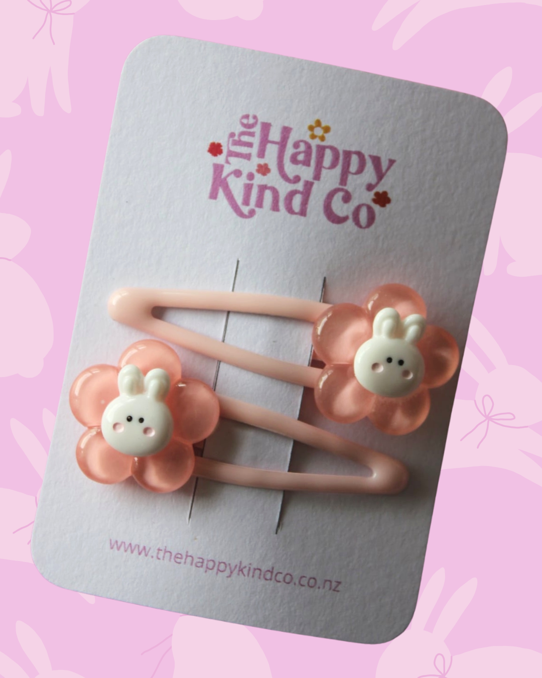 Bunny Blooms Clips Pink